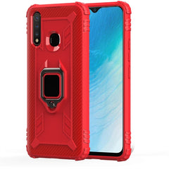 Carbon Fiber Protective Case with 360 Degree Rotating Ring Holder, For Xiaomi Mi CC9 Pro / Note 10, For Xiaomi Redmi Note 8T, For Xiaomi Redmi 8, For Xiaomi Redmi Note 8 Pro, For Xiaomi Redmi Note 8, For Vivo Y19 (U3), For Galaxy A51, For Galaxy A71