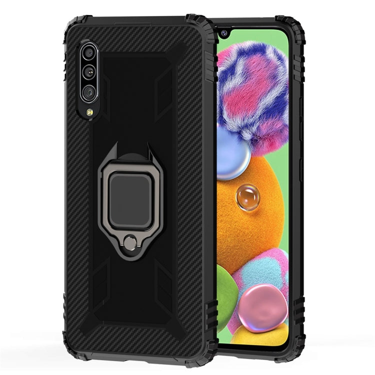 Carbon Fiber Protective Case with 360 Degree Rotating Ring Holder, For Galaxy A90 5G, For Galaxy M30s, For Galaxy S20+, For Galaxy S20, For Galaxy S20 Ultra, For Galaxy Note 10+, For Galaxy Note 10, For Galaxy S10e