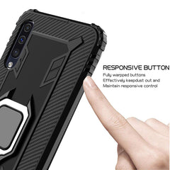 Carbon Fiber Protective Case with 360 Degree Rotating Ring Holder, For Galaxy A90 5G, For Galaxy M30s, For Galaxy S20+, For Galaxy S20, For Galaxy S20 Ultra, For Galaxy Note 10+