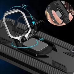 Carbon Fiber Protective Case with 360 Degree Rotating Ring Holder, For Galaxy A90 5G, For Galaxy M30s, For Galaxy S20+, For Galaxy S20, For Galaxy S20 Ultra, For Galaxy Note 10+