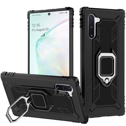 Carbon Fiber Protective Case with 360 Degree Rotating Ring Holder, For Galaxy Note 10, For Galaxy S10e, For Galaxy S10+, For Galaxy S10