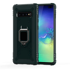 Carbon Fiber Protective Case with 360 Degree Rotating Ring Holder, For Galaxy S10+, For Galaxy S10