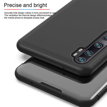 Plated Mirror Horizontal Flip Leather Case with Holder, For Xiaomi Mi Note10 / Note 10 Pro