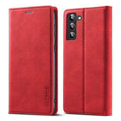 LC.IMEEKE Soft PU + TPU Magnetic Skin-friendly Feeling Leather Phone Case, For Samsung Galaxy S22+ 5G