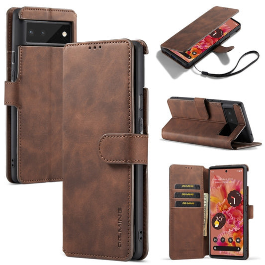 DG.MING Retro Oil Side Horizontal Flip Leather Case with Holder & Card Slots & Wallet, For Google Pixel 6, For Google Pixel 6 Pro, For Huawei P50, For Huawei P50 Pro