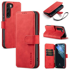 DG.MING Retro Oil Side Horizontal Flip Leather Case with Holder & Card Slots & Wallet, For Samsung Galaxy S22+