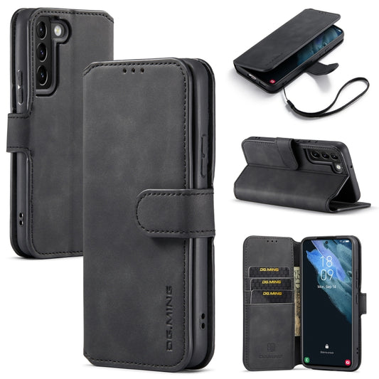 DG.MING Retro Oil Side Horizontal Flip Leather Case with Holder & Card Slots & Wallet, For Samsung Galaxy S22+