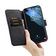 DG.MING Retro Oil Side Horizontal Flip Leather Case with Holder & Card Slots & Wallet, For Samsung Galaxy S22+