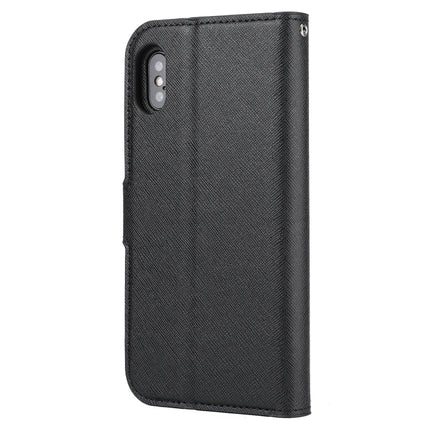Cross Texture Detachable Leather Phone Case, For iPhone XS / X, For iPhone XR, For iPhone XS Max, For iPhone SE 2022 / SE 2020 / 8 / 7, For iPhone 8 Plus / 7 Plus