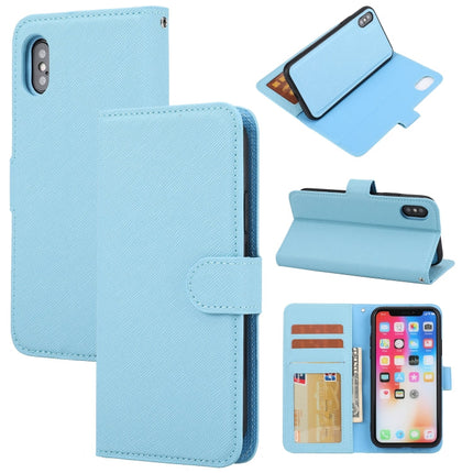Cross Texture Detachable Leather Phone Case, For iPhone XS / X, For iPhone XR, For iPhone XS Max, For iPhone SE 2022 / SE 2020 / 8 / 7, For iPhone 8 Plus / 7 Plus
