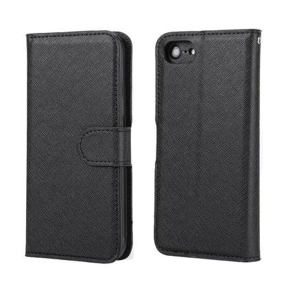Cross Texture Detachable Leather Phone Case, For iPhone XS / X, For iPhone XR, For iPhone XS Max, For iPhone SE 2022 / SE 2020 / 8 / 7, For iPhone 8 Plus / 7 Plus