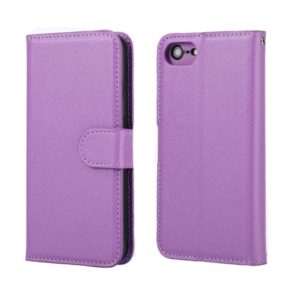 Cross Texture Detachable Leather Phone Case, For iPhone XS / X, For iPhone XR, For iPhone XS Max, For iPhone SE 2022 / SE 2020 / 8 / 7, For iPhone 8 Plus / 7 Plus