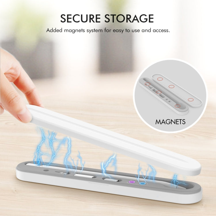 PC + Silicone Stylus Pen Magnetic Absorption Storage Box For Apple Pencil 1 / 2