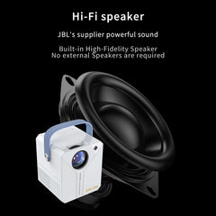 Q96 E300 Intelligent Portable HD 4K Projector, EU Plug, Basic Version, EU Plug,White, Phone Screen Version, EU Plug,White, Android Version, EU Plug,White, Voice Version, EU Plug