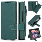 For Samsung Galaxy Z Fold3 5G / Cross Pattern Green