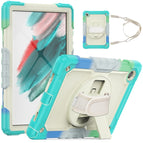 For Samsung Galaxy Tab A8 10.5 2021 X200 / X205 / Beige + Camouflage Blue