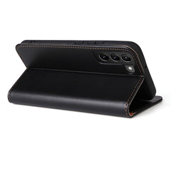 Fierre Shann PU Genuine Leather Texture Leather Phone Case, For Samsung Galaxy S22 5G, For Samsung Galaxy S22+ 5G, For Samsung Galaxy S22 Ultra 5G