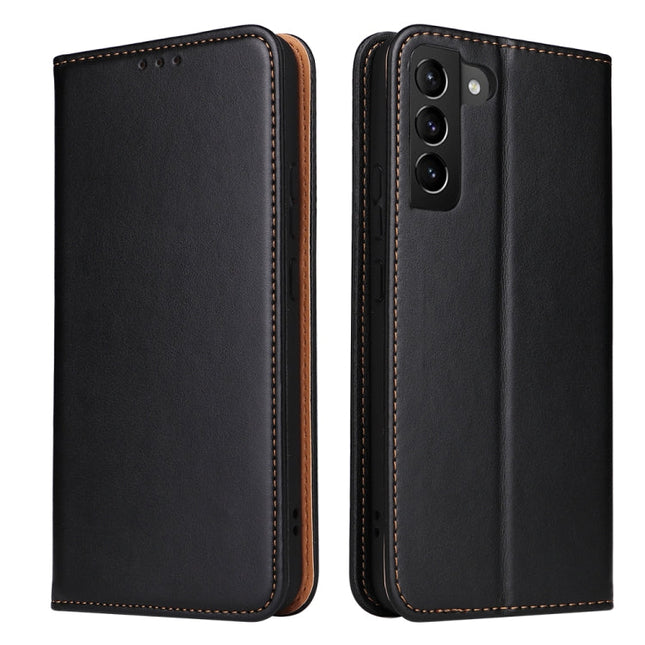 Fierre Shann PU Genuine Leather Texture Leather Phone Case, For Samsung Galaxy S22 5G, For Samsung Galaxy S22+ 5G, For Samsung Galaxy S22 Ultra 5G