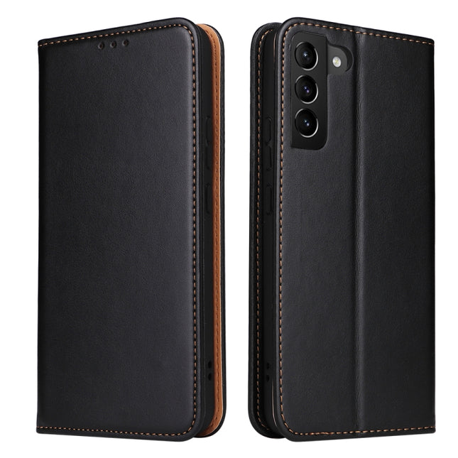 Fierre Shann PU Genuine Leather Texture Leather Phone Case, For Samsung Galaxy S22 5G, For Samsung Galaxy S22+ 5G, For Samsung Galaxy S22 Ultra 5G
