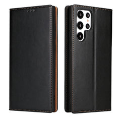 Fierre Shann PU Genuine Leather Texture Leather Phone Case, For Samsung Galaxy S22 5G, For Samsung Galaxy S22+ 5G, For Samsung Galaxy S22 Ultra 5G