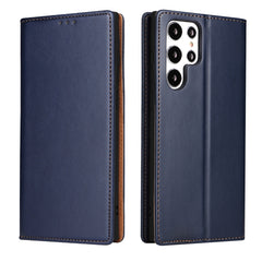 Fierre Shann PU Genuine Leather Texture Leather Phone Case, For Samsung Galaxy S22 5G, For Samsung Galaxy S22+ 5G, For Samsung Galaxy S22 Ultra 5G