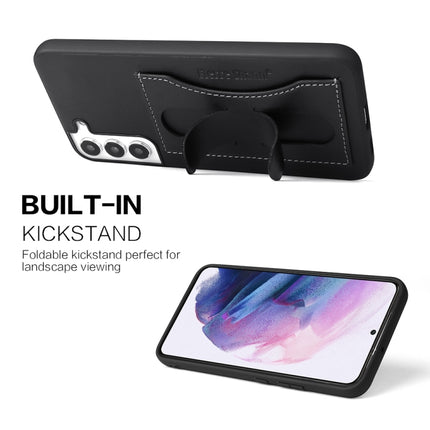 Fierre Shann Full Coverage Leather Phone Case, For Samsung Galaxy S22+ 5G, For Samsung Galaxy S22 Ultra 5G