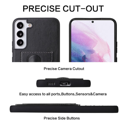 Fierre Shann Full Coverage Leather Phone Case, For Samsung Galaxy S22+ 5G, For Samsung Galaxy S22 Ultra 5G