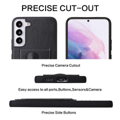 Fierre Shann Full Coverage Leather Phone Case, For Samsung Galaxy S22 5G, For Samsung Galaxy S22+ 5G, For Samsung Galaxy S22 Ultra 5G