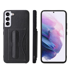 Fierre Shann Full Coverage Leather Phone Case, For Samsung Galaxy S22 5G, For Samsung Galaxy S22+ 5G, For Samsung Galaxy S22 Ultra 5G