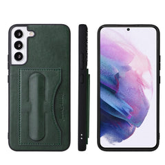Fierre Shann Full Coverage Leather Phone Case, For Samsung Galaxy S22 5G, For Samsung Galaxy S22+ 5G, For Samsung Galaxy S22 Ultra 5G