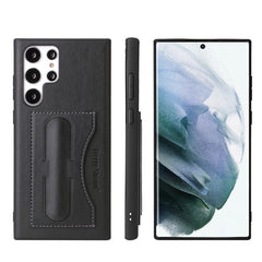 Fierre Shann Full Coverage Leather Phone Case, For Samsung Galaxy S22 5G, For Samsung Galaxy S22+ 5G, For Samsung Galaxy S22 Ultra 5G