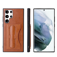Fierre Shann Full Coverage Leather Phone Case, For Samsung Galaxy S22 5G, For Samsung Galaxy S22+ 5G, For Samsung Galaxy S22 Ultra 5G