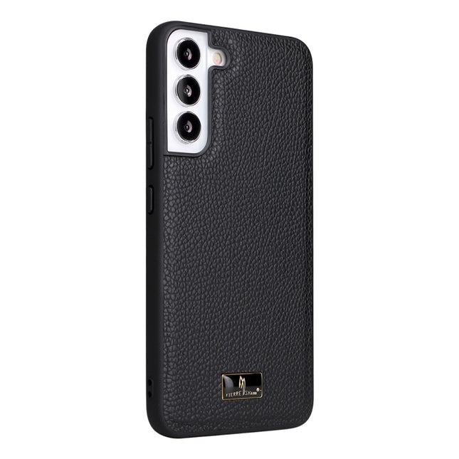 Fierre Shann Leather Texture Phone Back Cover Case, For Samsung Galaxy S22 5G, For Samsung Galaxy S22+ 5G, For Samsung Galaxy S22 Ultra 5G