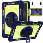 For Samsung Galaxy Tab A8 10.5 2021 / Navy+Yellow Green