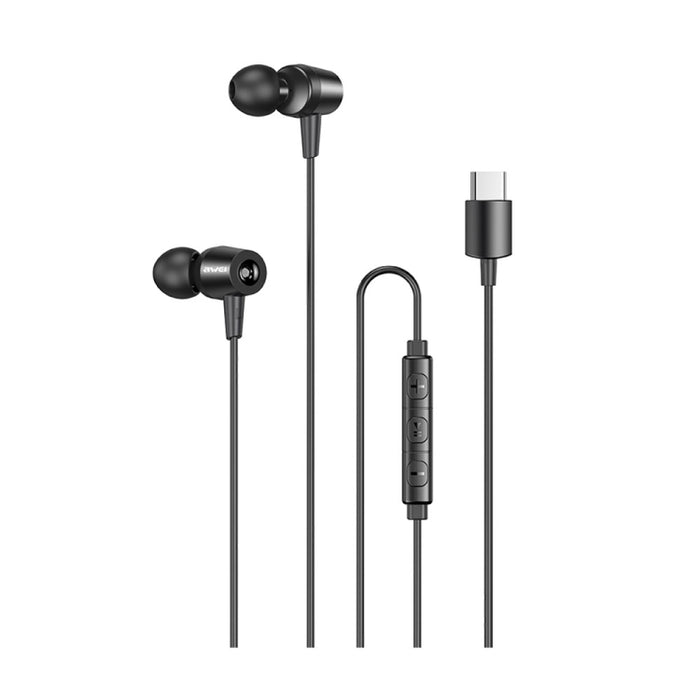 awei TC-1 Type-C / USB-C Stereo Surround In-ear Wired Earphone, TC-1
