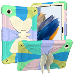 Beige PC + Silicone Holder Tablet Case, For Samsung Galaxy Tab A8 10.5 2021