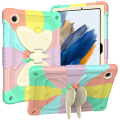 Beige PC + Silicone Holder Tablet Case, For Samsung Galaxy Tab A8 10.5 2021
