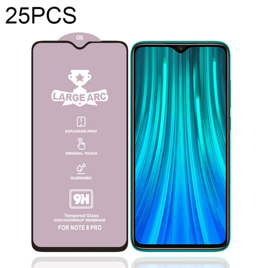 25 PCS 9H HD Large Arc High Alumina Full Screen Tempered Glass Film, For Xiaomi Redmi Note 8 Pro HD(25 PCS), for Xiaomi Redmi Note 8T(25 PCS), For Xiaomi Redmi S2 / Y2(25 PCS), For Xiaomi Redmi Y3(25 PCS), For Xiaomi Mi 6X(25 PCS), For Xiaomi Mi 8(25 P...
