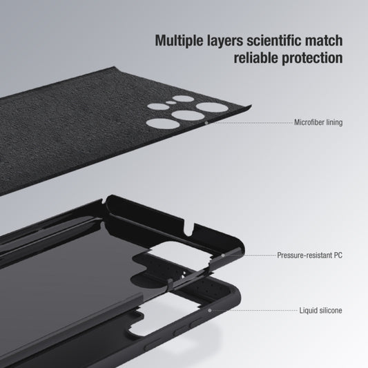 NILLKIN CamShield Liquid Silicone + PC Phone Case, For Samsung Galaxy S22 Ultra 5G