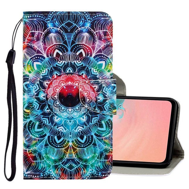 3D Colored Drawing Horizontal Flip PU Leather Case with Holder & Card Slots & Wallet, For Galaxy S20+