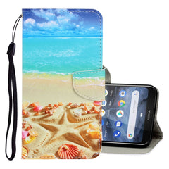 3D Colored Drawing Horizontal Flip PU Leather Case with Holder & Card Slots & Wallet, For Nokia 2.2