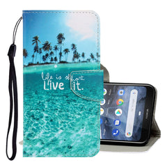 3D Colored Drawing Horizontal Flip PU Leather Case with Holder & Card Slots & Wallet, For Nokia 2.2