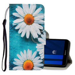 3D Colored Drawing Horizontal Flip PU Leather Case with Holder & Card Slots & Wallet, For Huawei Y5 2018