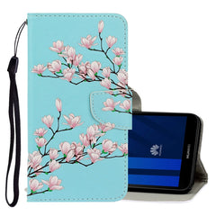 3D Colored Drawing Horizontal Flip PU Leather Case with Holder & Card Slots & Wallet, For Huawei Y5 2018