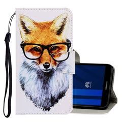 3D Colored Drawing Horizontal Flip PU Leather Case with Holder & Card Slots & Wallet, For Huawei Y5 2018