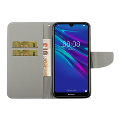 3D Colored Drawing Horizontal Flip PU Leather Case with Holder & Card Slots & Wallet, For Huawei Y5 2019