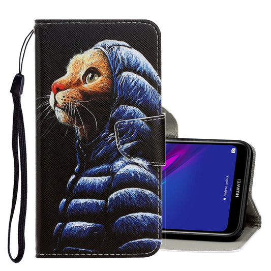 3D Colored Drawing Horizontal Flip PU Leather Case with Holder & Card Slots & Wallet, For Huawei Y5 2019