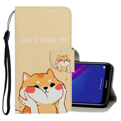 3D Colored Drawing Horizontal Flip PU Leather Case with Holder & Card Slots & Wallet, For Huawei Y5 2019