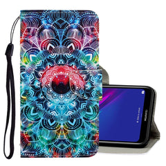 3D Colored Drawing Horizontal Flip PU Leather Case with Holder & Card Slots & Wallet
