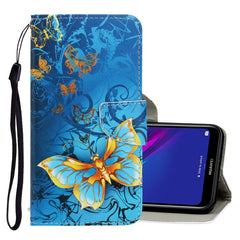 3D Colored Drawing Horizontal Flip PU Leather Case with Holder & Card Slots & Wallet, For Huawei Y5 2019